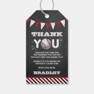 Étiquettes-cadeau Baseball N'Importe Quel Âge Anniversaire