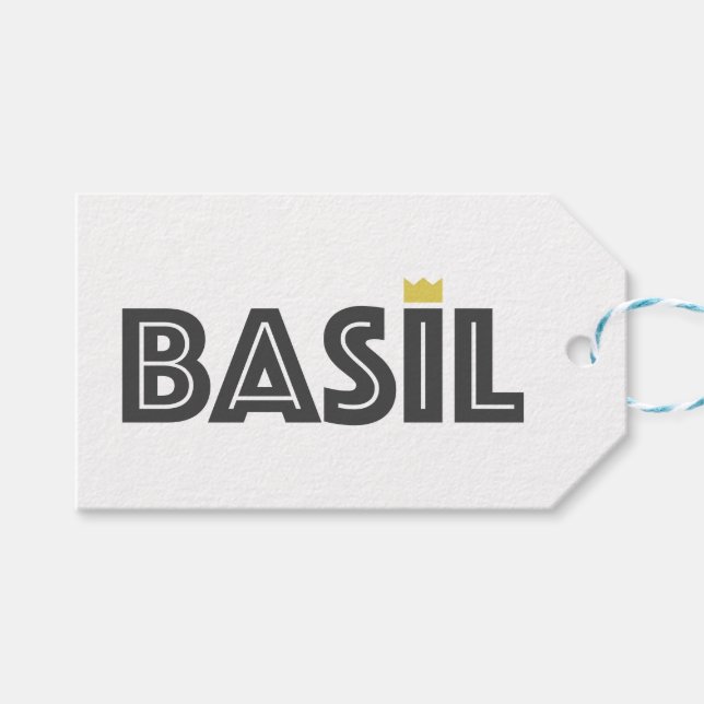 Étiquettes-cadeau Basil (Devant (Horizontal))