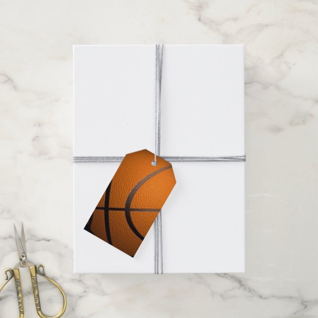 Étiquettes-cadeau Basket-ball Sport Design Texte personnalisé (Avec de la ficelle)