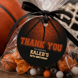 Étiquettes Cadeau Basketball Anniversaire Game Time, Anniversaire Sp