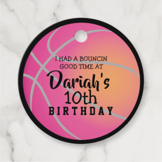 Étiquettes Cadeau BASKETBALL ROUND Anniversaire Fête Invitation