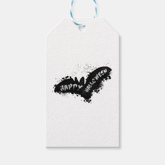 Étiquettes-cadeau Bat d'Halloween (Devant)