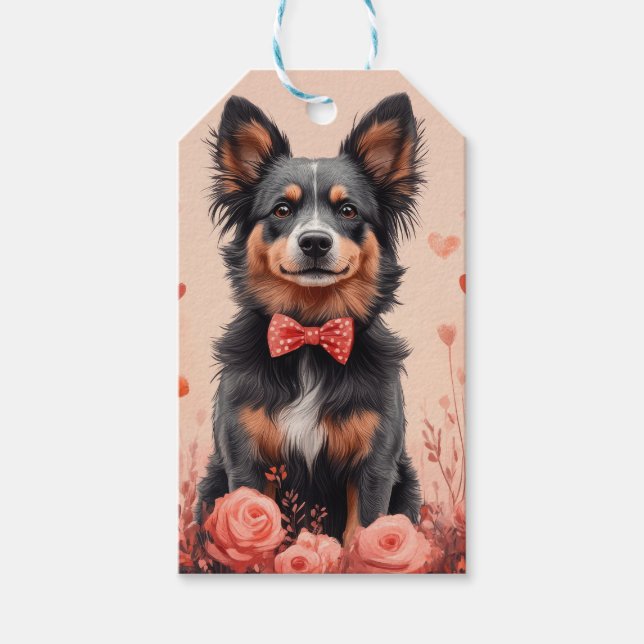 Étiquettes-cadeau Bataille australienne avec Roses - Saint-Valentin (Devant)