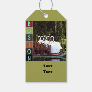 Étiquettes-cadeau Bateaux à cygne en été - Boston