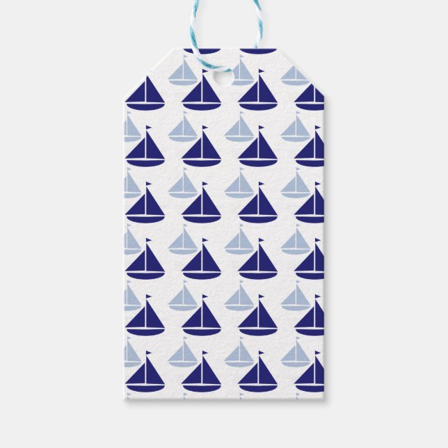 Étiquettes-cadeau Bateaux marins (Devant)