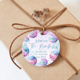 Étiquettes Cadeau Bath bombe faisant fête d'anniversaire merci