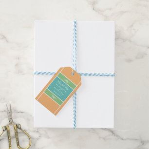 Étiquettes-cadeau Bâtiment Pastel moderne - Couleurs tropicales - Ma