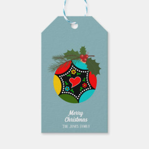 Étiquettes-cadeau Bauble de Noël du coq portugais