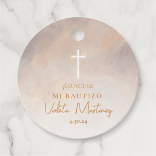 Étiquettes Cadeau Bautizo Etiqueta para Recuerdos Morado Favoriser T
