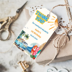 Étiquettes-cadeau Beach Surfing Anniversaire Fête Tags cadeaux