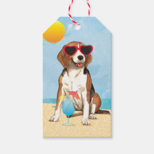 Étiquettes-cadeau Beagle d'été