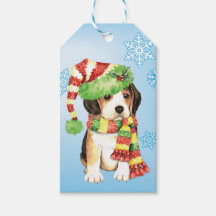 Étiquettes-cadeau Beagle heureux de Howliday
