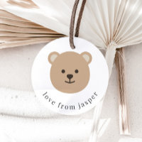 Bear Face Merci Classic Round Sticker
