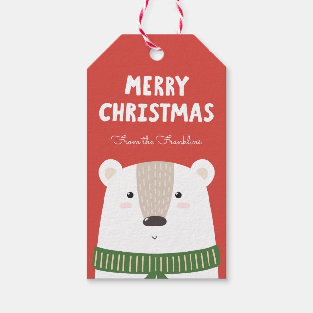 Étiquettes-cadeau Bear Silly Holiday Tags (Devant)