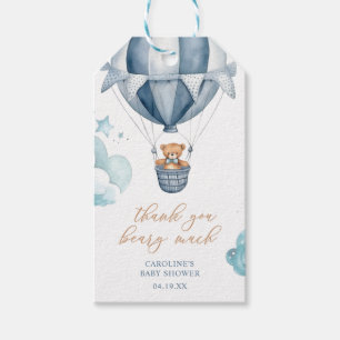 Étiquettes-cadeau Béarar Merci beaucoup d'ours dans le ballon Favori