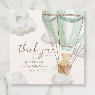 Étiquettes Cadeau Bearly Wait Teddy Oear Mint Merci Baby shower