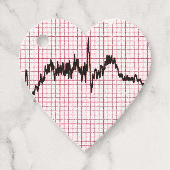 Étiquettes Cadeau Beat du coeur VII (Devant)