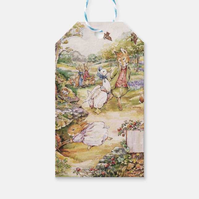 Étiquettes-cadeau Beatrix Potter Cute Peter et ses amis (Devant)