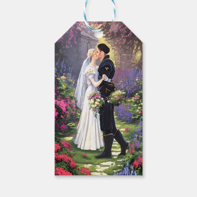 Étiquettes-cadeau Beau Couple dans le Parc (Devant)