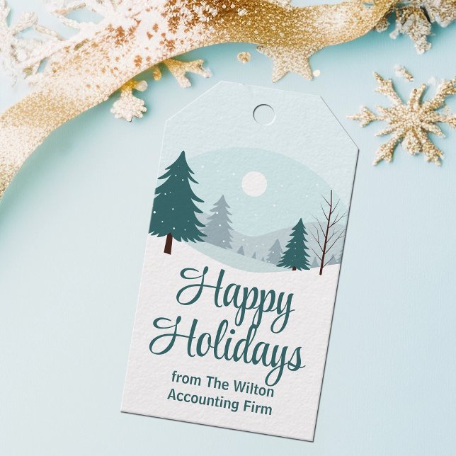 Étiquettes-cadeau Beau Noël Arbres Fêtes d'hiver Fête (Créateur téléchargé)