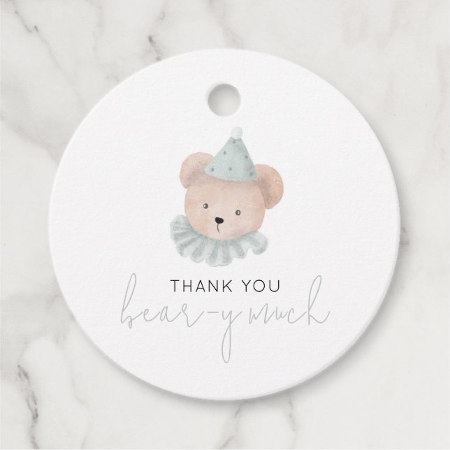 Étiquettes Cadeau Beaucoup d'ours de Merci (Devant)