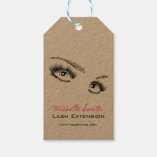 Étiquettes-cadeau Beaux yeux Longues cils Lash Extension