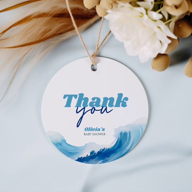 Étiquettes Cadeau Bébé à bord Merci Baby shower (Créateur téléchargé)