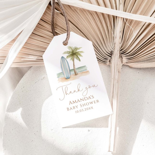 Étiquettes-cadeau Bébé à bord Merci Baby shower (Créateur téléchargé)