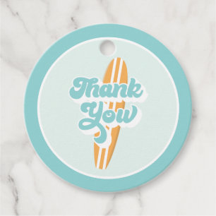 Étiquettes Cadeau Bébé à bord Surf Beach Baby Shower Classique Rond