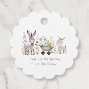 Étiquettes Cadeau Bébé Âne Baby Shower   