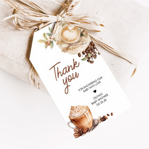 Étiquettes-cadeau Bébé brasse Café Bean Favoriser Tags