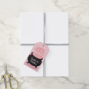 Étiquettes-cadeau Bébé brasse Sorcière douche gothique rose fille