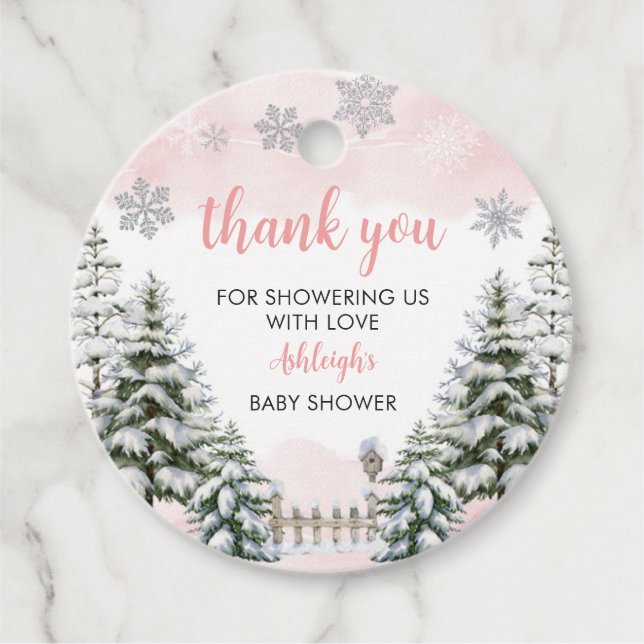 Étiquettes Cadeau Bébé c'est froid Baby shower extérieur (Devant)