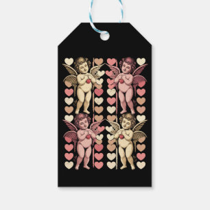Étiquettes-cadeau Bébé Cupidon Coquette arc Retro Saint-Valentin
