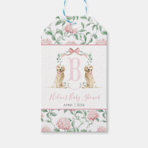 Étiquettes-cadeau Bébé doux Chien Baby shower Drapeau