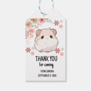 Étiquettes-cadeau Bébé drôle de Merci animal,