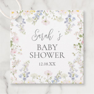 Étiquettes Cadeau Bébé en fleurs Baby Shower aux fleurs sauvages