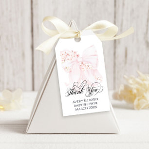 Étiquettes-cadeau Bébé en fleurs Bow fleuri Baby shower fille de pri