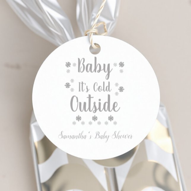 Étiquettes Cadeau Bébé Il fait froid dehors (Créateur téléchargé)