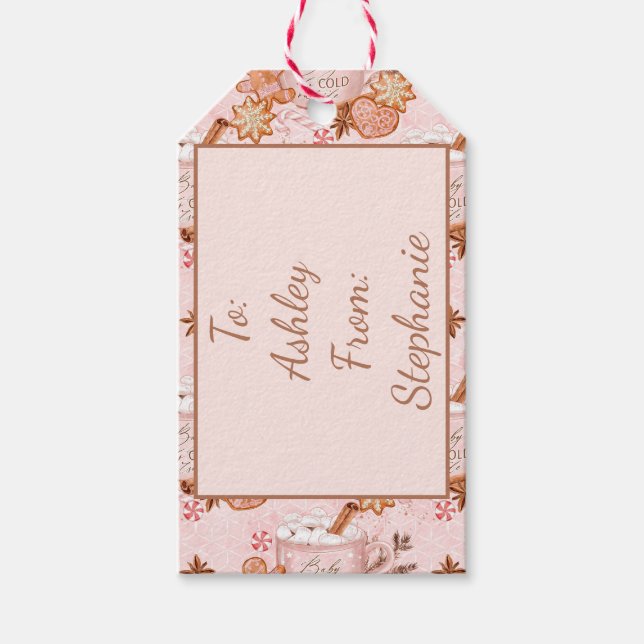 Étiquettes-cadeau Bébé il fait froid dehors (Devant)