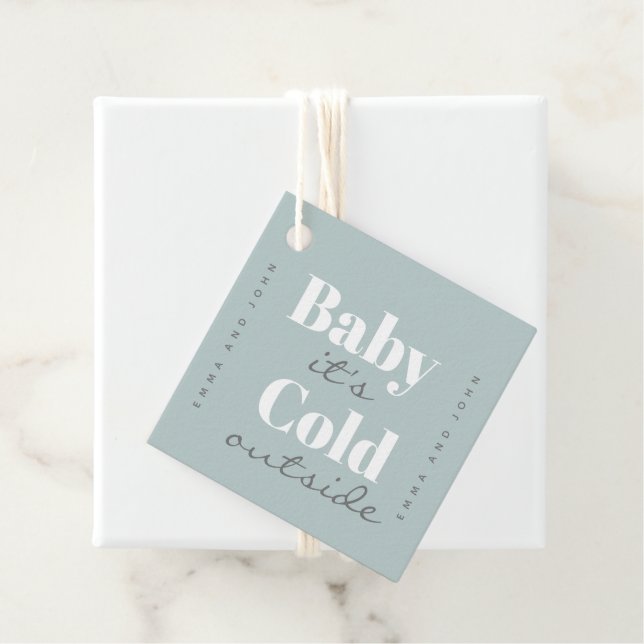 Étiquettes Cadeau Bébé Il Fait Froid Dehors (En situation)