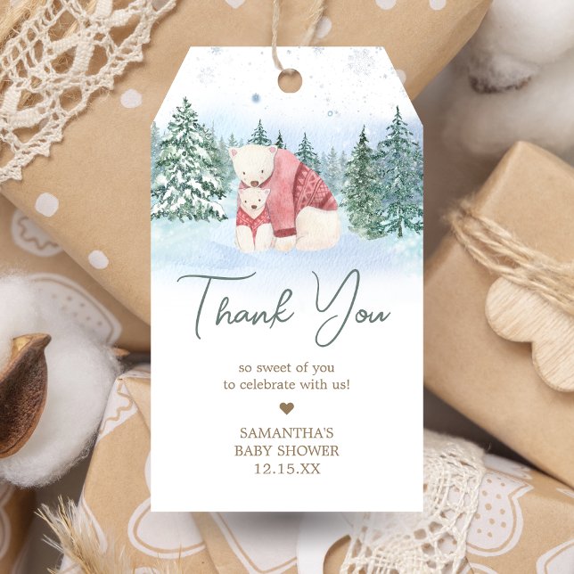 Étiquettes-cadeau Bébé il fait froid dehors Fête prénatale d'hiver p (Winter Baby Shower Favor Tags)