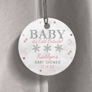 Étiquettes Cadeau Bébé Il fait froid dehors Filles Baby shower d'hiv