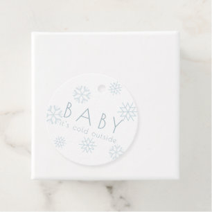 Étiquettes Cadeau Bébé Il fait froid dehors Merci de flocons de neig
