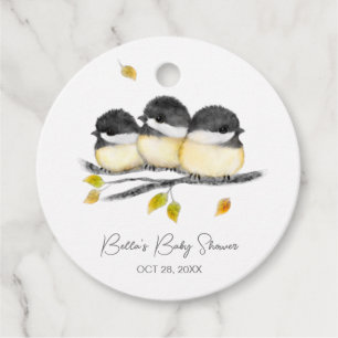 Étiquettes Cadeau Bébé mignon Baby shower de poussettes d'oiseaux