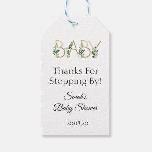 Étiquettes-cadeau Bébé mignon Slogan Baby shower Merci