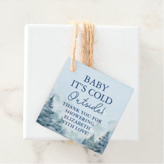 Étiquettes Cadeau Bébé personnalisé il fait froid dehors Baby Shower