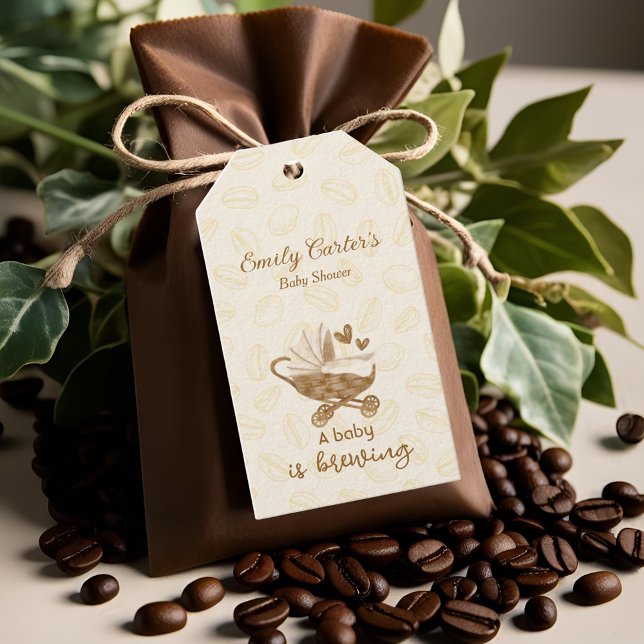 Étiquettes-cadeau Bébé poussette adorable fête un shower de bébé (Créateur téléchargé)