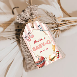Étiquettes-cadeau Bébé-Q rose Baby shower Balises cadeaux