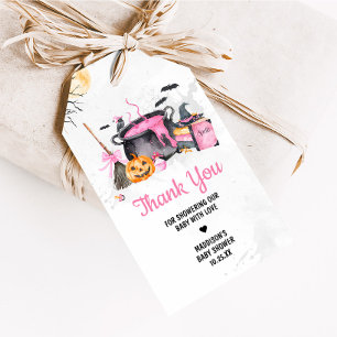 Étiquettes-cadeau Bébé rose brasse Citrouille Halloween Favoriser Ta